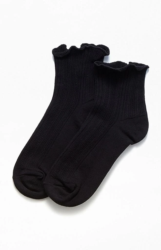 John Galt Black Ruffle Socks 1