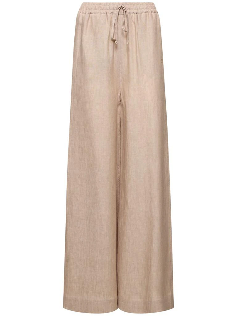 LORO PIANA Graisen Solaire Linen Wide Pants 1