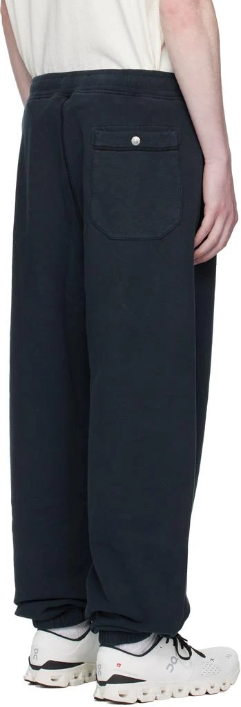 Stone Island Navy 6200004 Brushed Organic Cotton Fleece Sweatpants 3