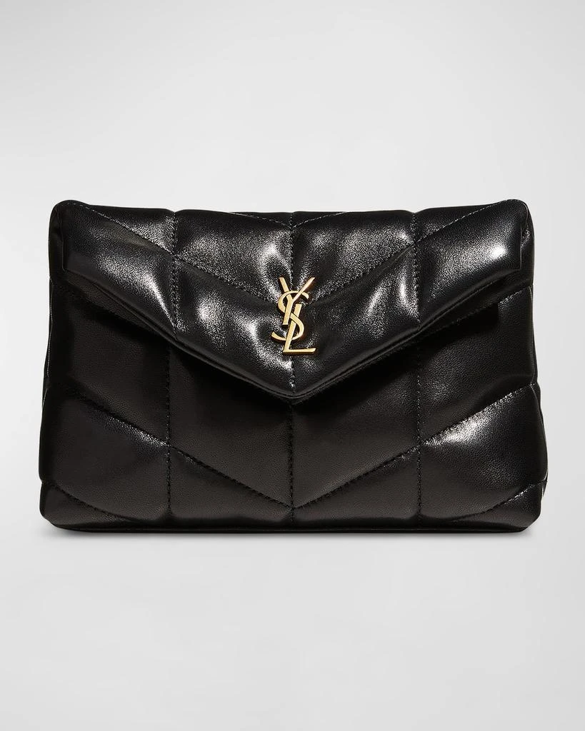 Saint Laurent Lou Puffer YSL Pouch in Quilted Leather 1