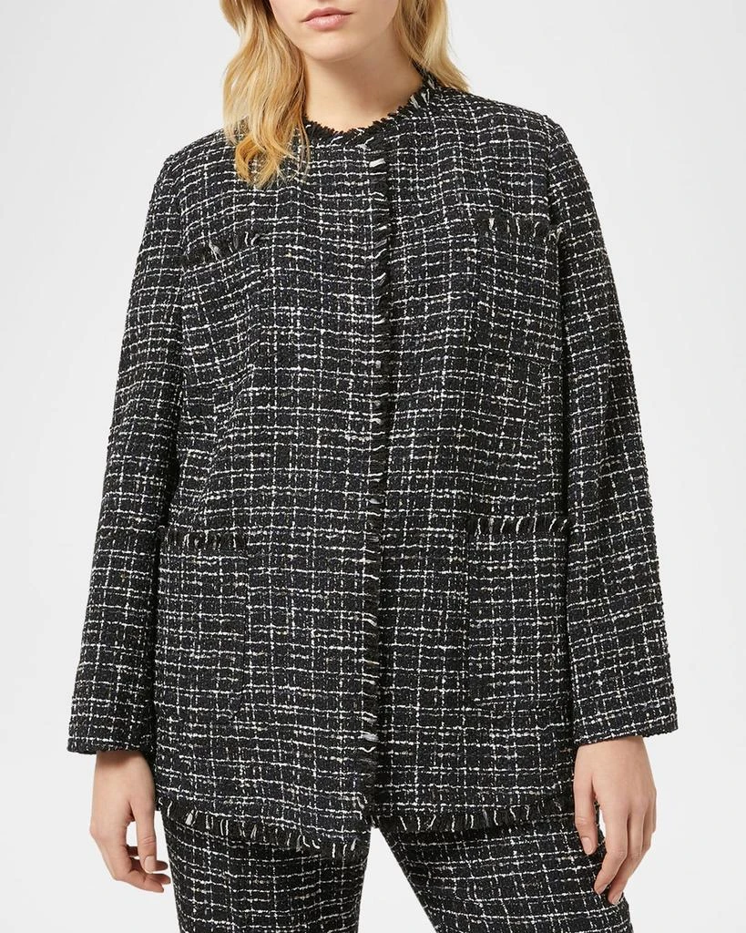 Marina Rinaldi Plus Size Mora Fringe-Trim Tweed Jacket 4