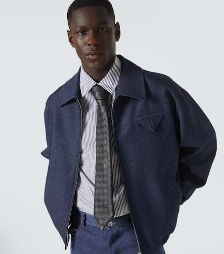 Bottega Veneta Intrecciato leather tie 3