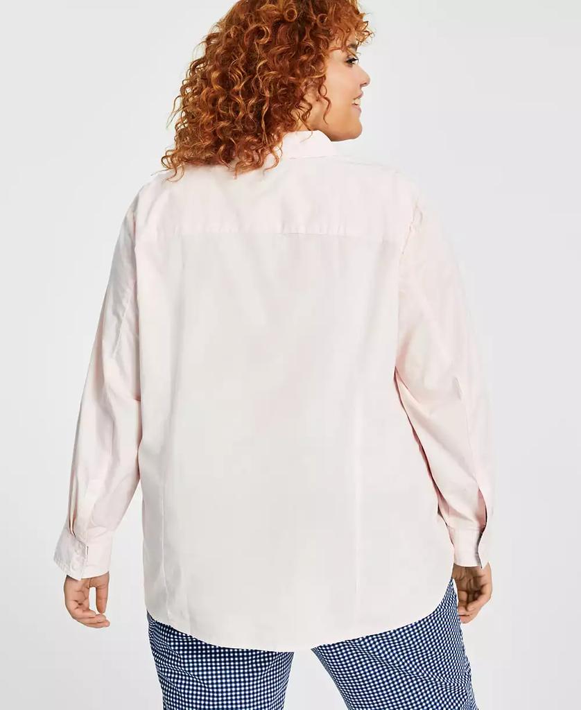 Tommy Hilfiger Plus Size Cotton Roll-Tab Shirt