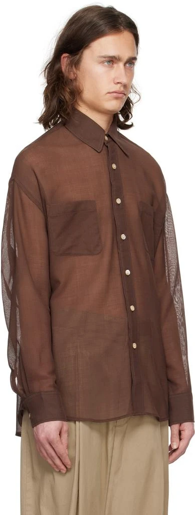 JieDa Brown Oversized Shirt 2