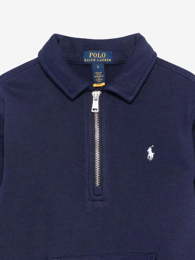 Ralph Lauren Kids Boys Half Zip Sweatshirt in Navy 3