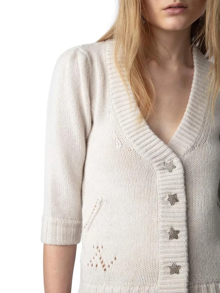 ZADIG & VOLTAIRE Cashmere Star-Button Cardigan 6
