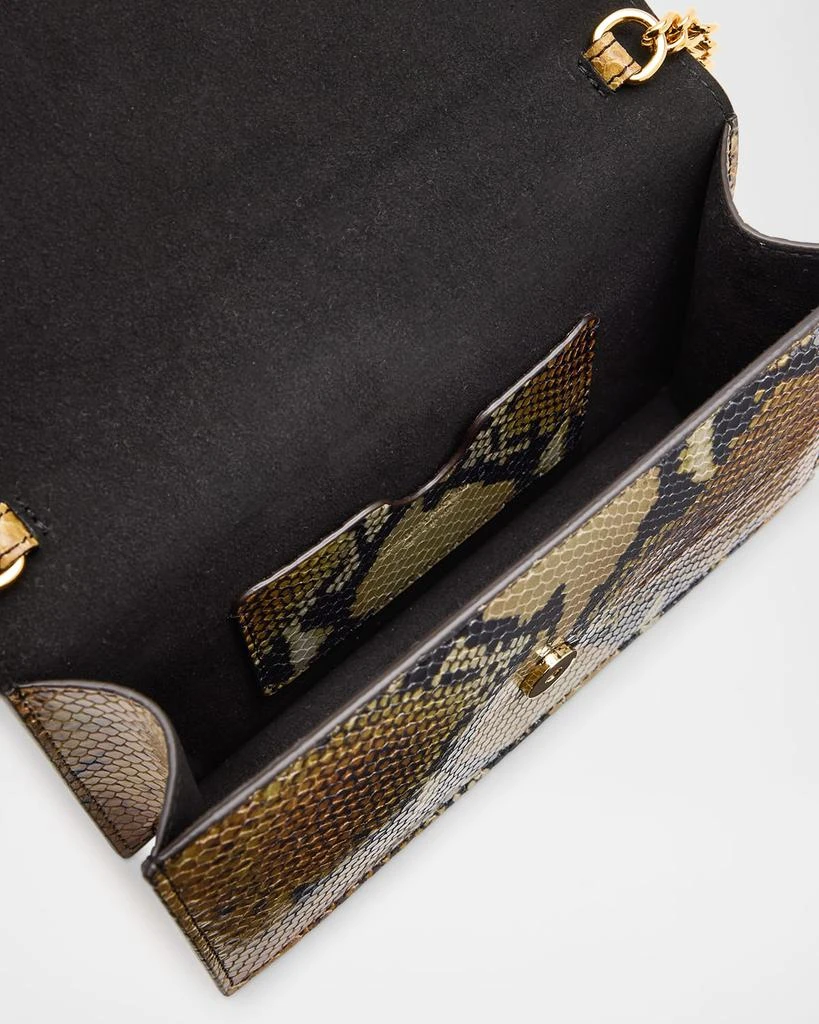 McQueen Small Skull Python-Embossed Crossbody Bag 4