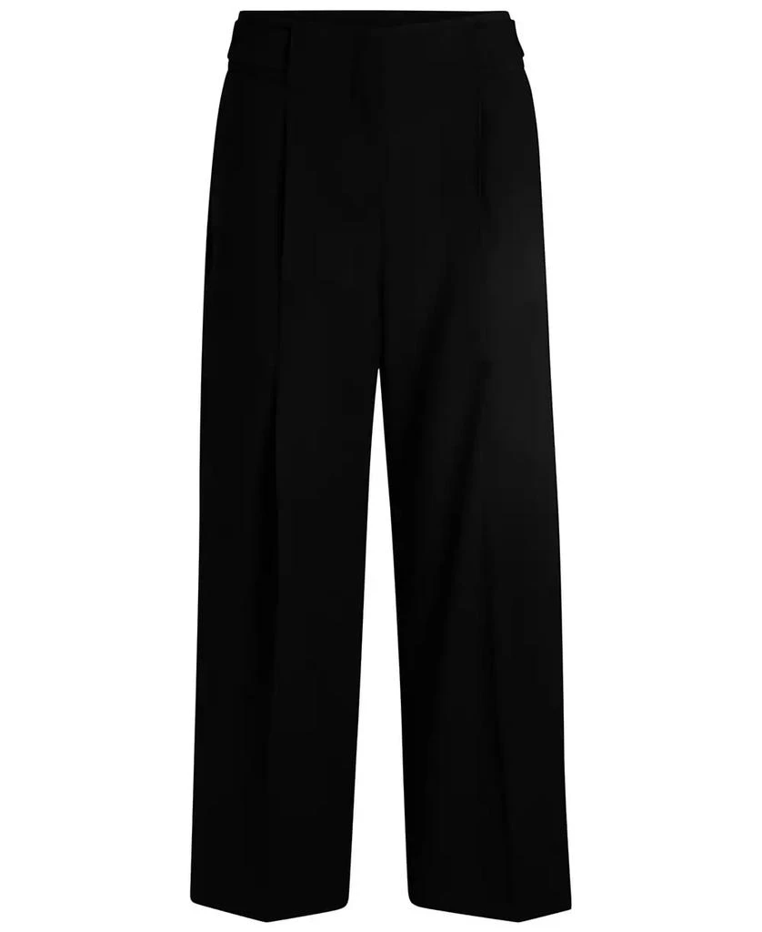 Hugo Boss Women's Regular-Fit High-Waisted Trousers 3