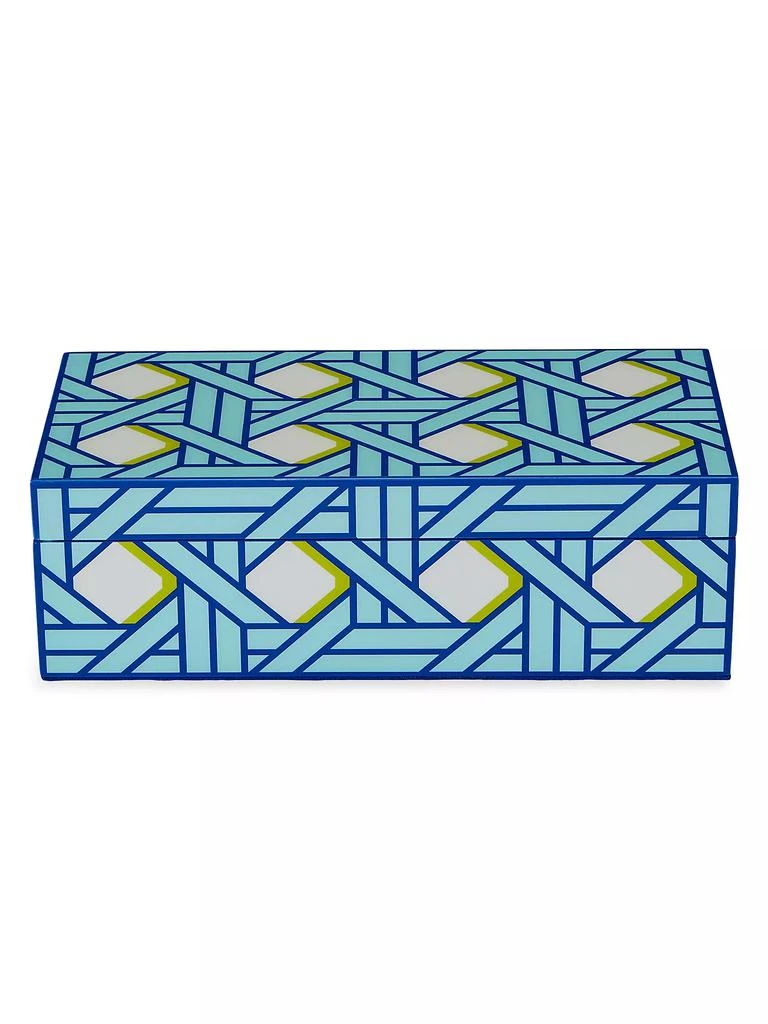 Jonathan Adler Basketweave Lacquer Box 7