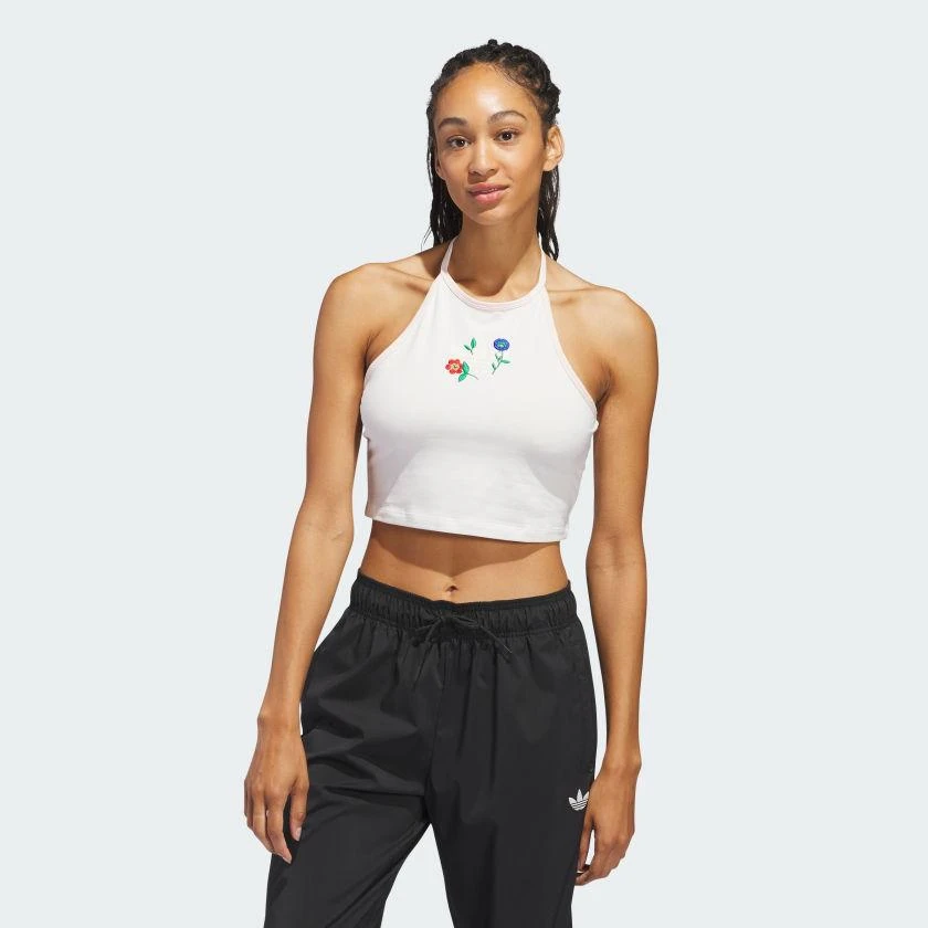 Adidas Women's adidas Fashion Graphics Floral Halter Neck Top 2