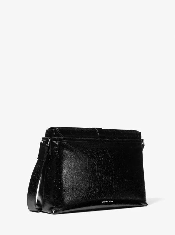 Michael Kors Darrington Large Crackled Leather Messenger Bag 3