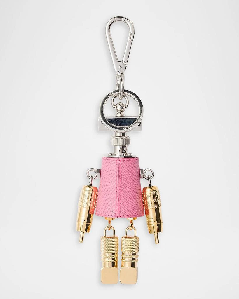 Prada Robot Saffiano Leather Keychain Bag Charm 2