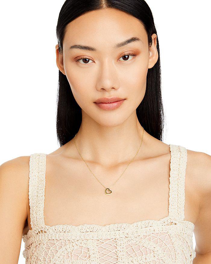 Bloomingdale's Open Heart Pendant Necklace in 14K Yellow Gold, 18"
