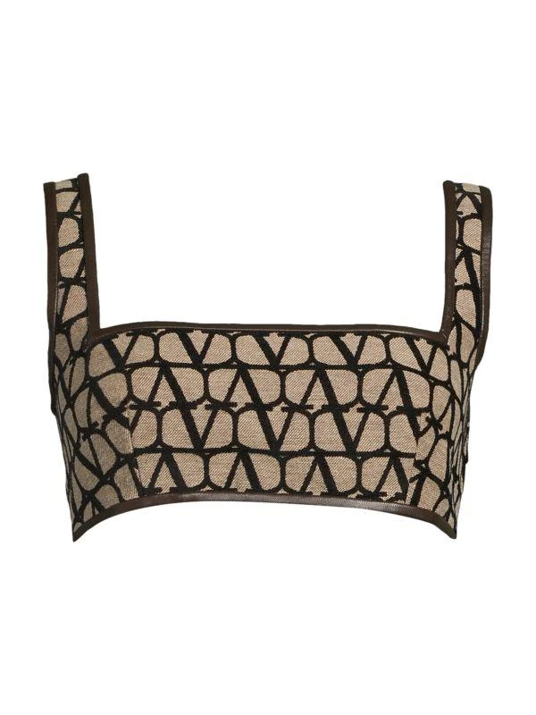 Valentino Monogram Print Crop Top 3