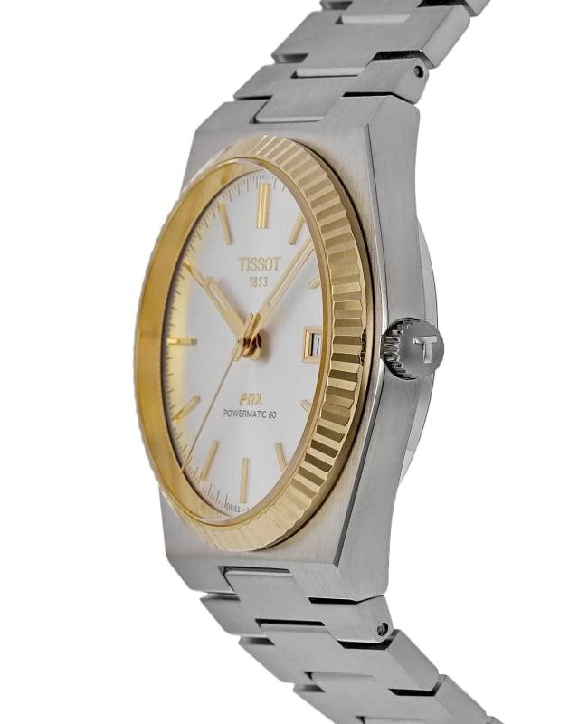 Tissot Tissot PRX Powermatic 80 Automatic Silver Dial Steel and 18K Gold Bezel Women's Watch T931.207.41.031.01 3
