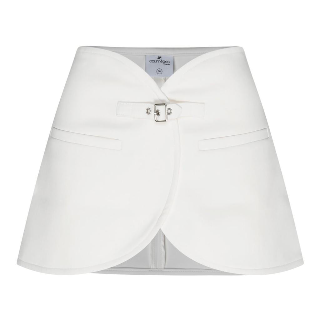 【関税&送料込】Courreges Ellipse Mini Skirt Courreges Ellipse Heritage Crepe Tulip Hem Miniskirt | Saks