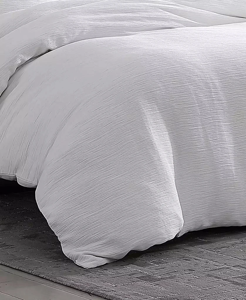Vera Wang Solid Textured Pleats 3-Pc. Duvet Cover Set 4