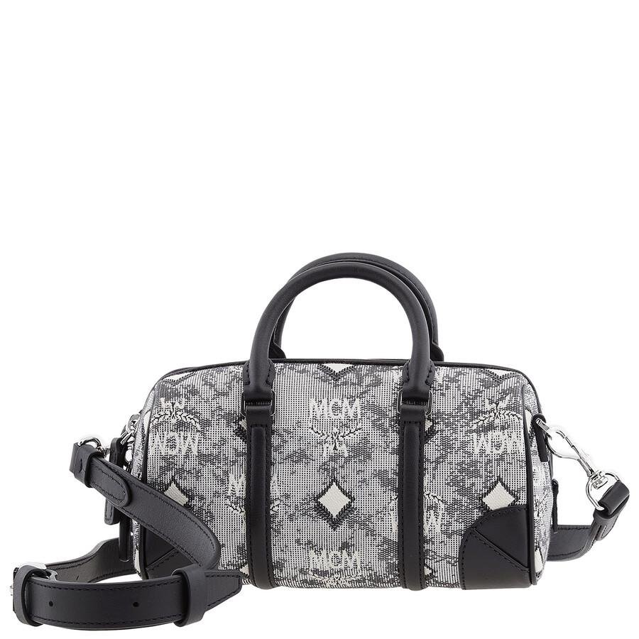MCM Vintage Jacquard Monogram Boston Bag