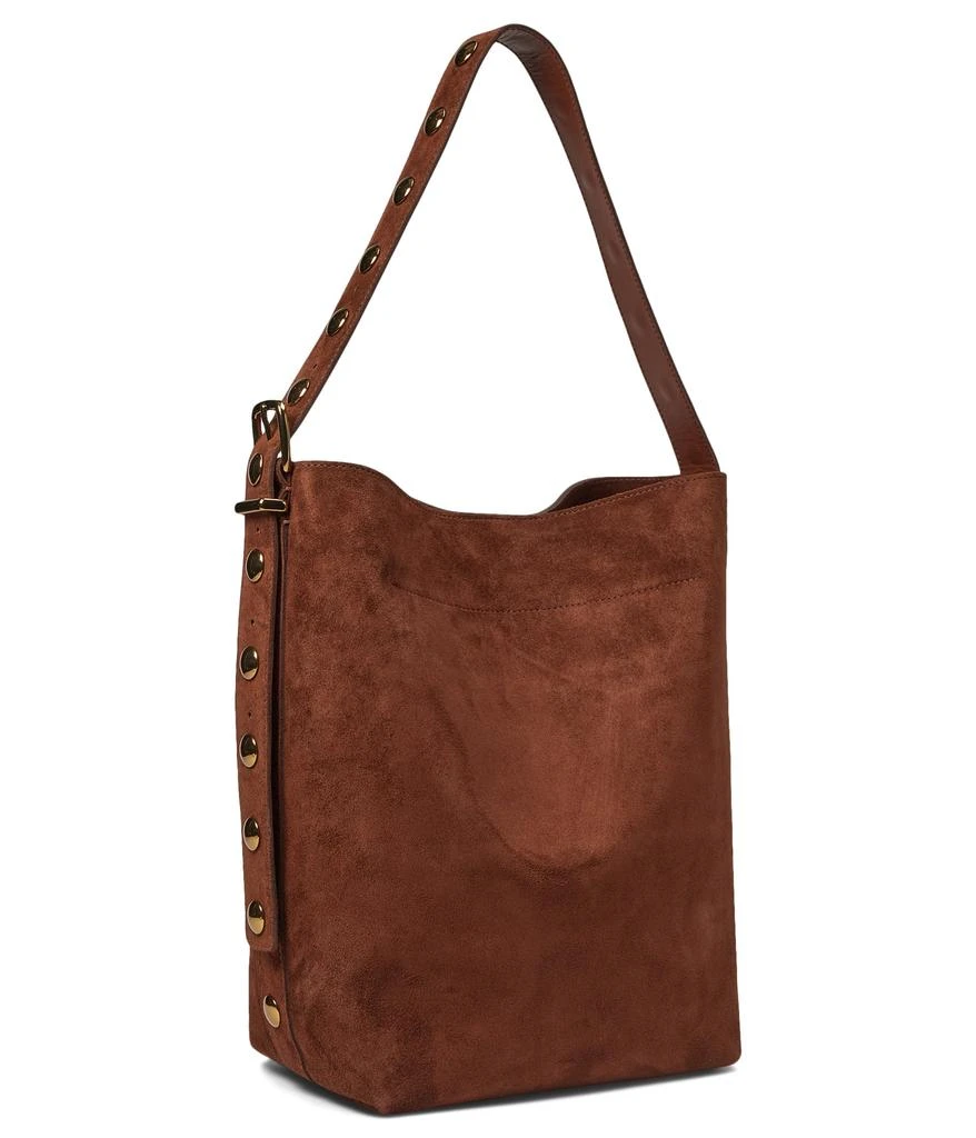 Madewell The Essential Bucket Tote in Studded Suede 2