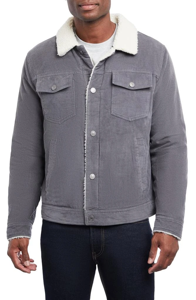 Lucky Brand Kenton Corduroy Faux Shearling Lined Trucker Jacket 4