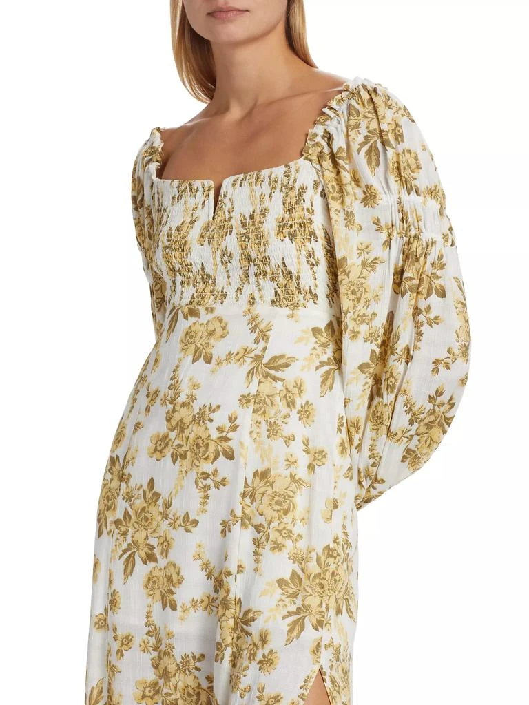 Free People Jaymes Smocked Floral Midi-Dress 6