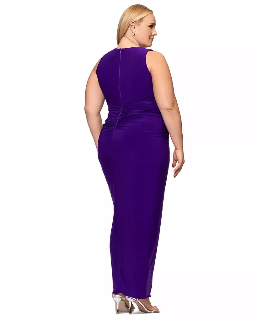 Betsy & Adam Plus Size V-Neck Gown 2