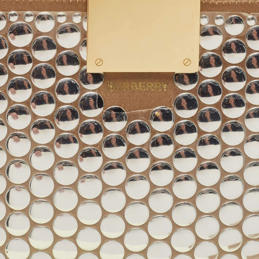 Burberry Burberry Beige Satin Studded Olympia Clutch 5