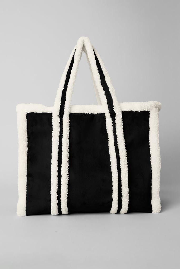 Alo Yoga Winterfun Tote Bag - Black/Ivory
