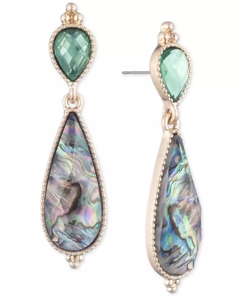 Lonna & Lilly Gold-Tone Stone Double Drop Earrings