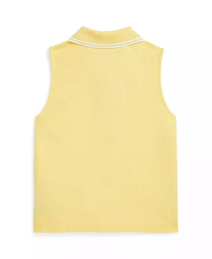 Ralph Lauren Big Girls Stretch Mesh Half-Zip Boxy Polo Shirt 2