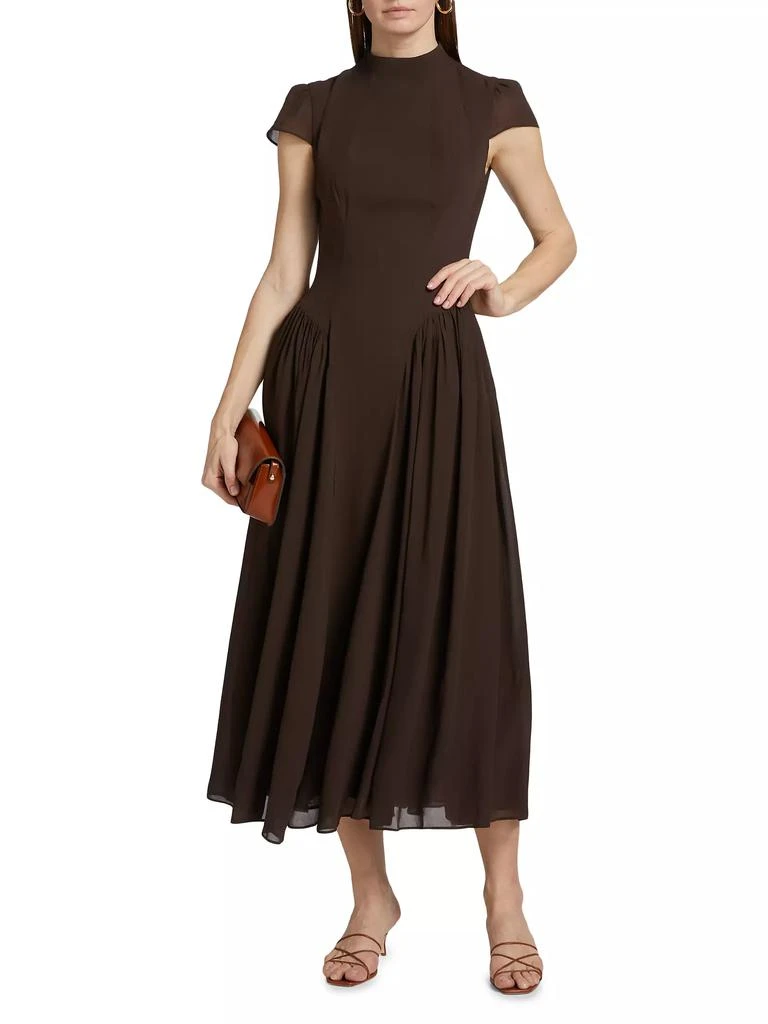 Reformation Maven Georgette Midi-Dress 3