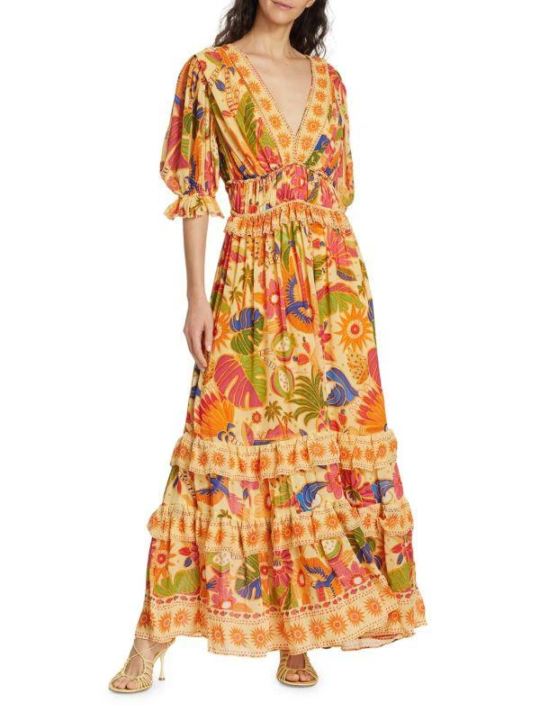 Farm Rio Rio Tapestry Floral Maxi Dress 1