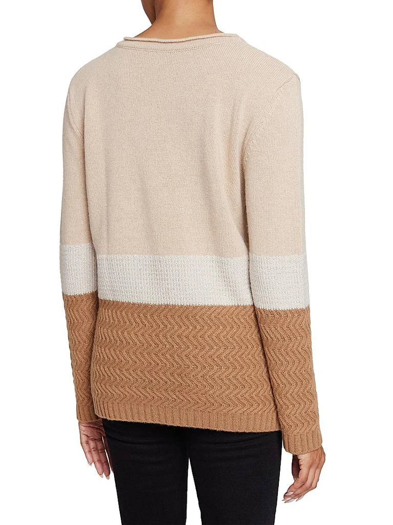 Santorelli Colorblocked Wool-Blend Sweater 4