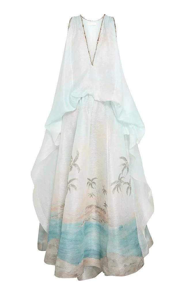 Zimmermann - Illuminate Plunge Gown - Light Blue - 0 - Moda Operandi  On  Sale Now with Up to 60% Off | Discover Exclusive Deals & Savings at  BeyondStyle  Authentic