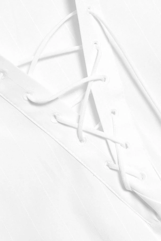 PALMER//HARDING Origin lace-up cotton-jacquard tunic 4