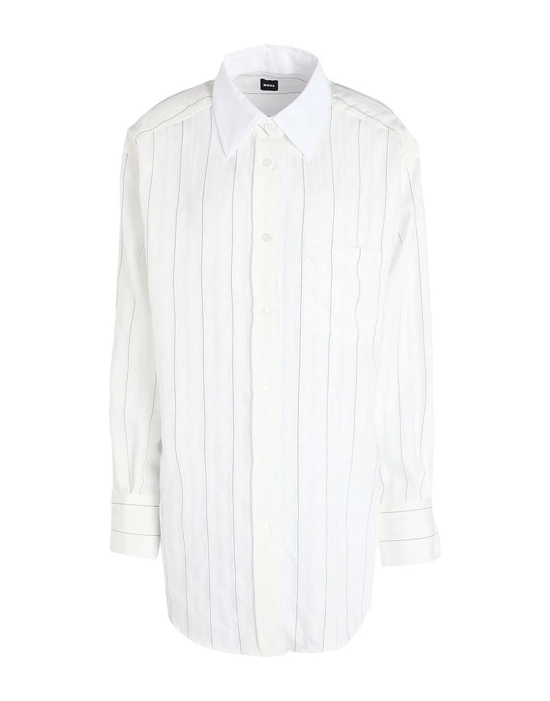 hugo boss striped dress shirt Hugo Men's Erillo Oversized Fit Kent Collar Stripe Shirt - Multi - Size XX Large