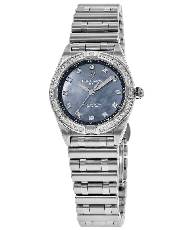 BREITLING Breitling Chronomat 28 Black Mother of Pearl Diamond Steel Women's Watch A72310531G1A1 1