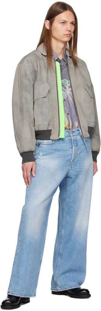 Acne Studios Purple Poplin Long Sleeve Shirt 5