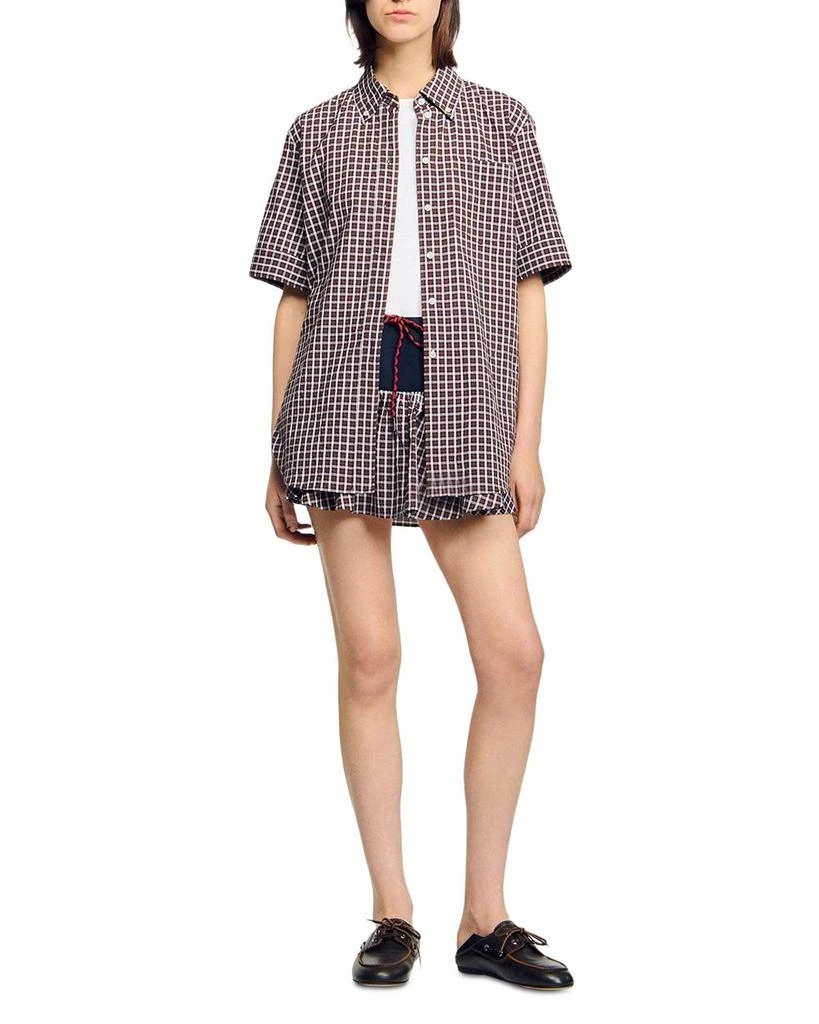Sandro Oversized Check Shirt 2