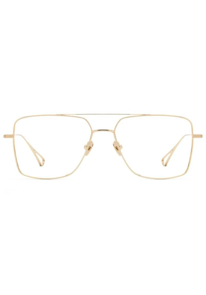 Krewe Unisex Reynolds Aviator Eyeglasses In 12K Titanium Gold 2