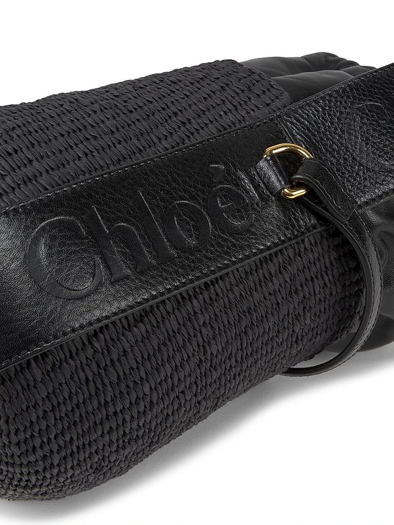 Chloé Small Woody Basket Leather-Trimmed Tote Bag 6