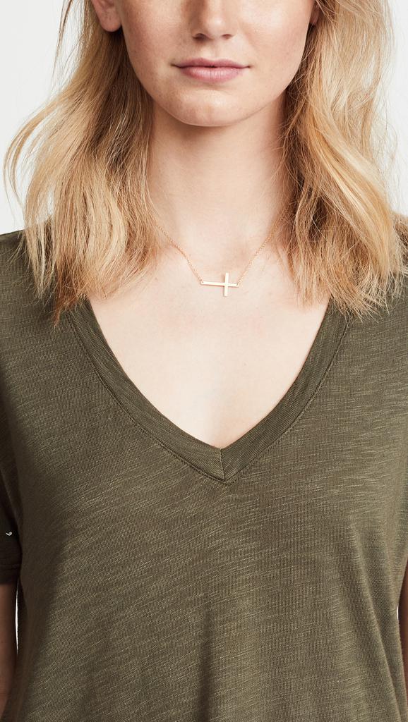 Jennifer Zeuner Horizontal Cross Necklace