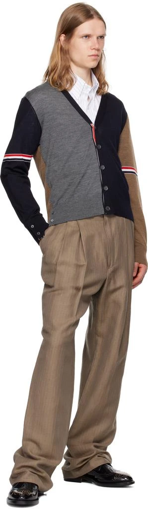 Thom Browne Multicolor Fun Mix Jersey Relaxed V Neck Cardigan 4