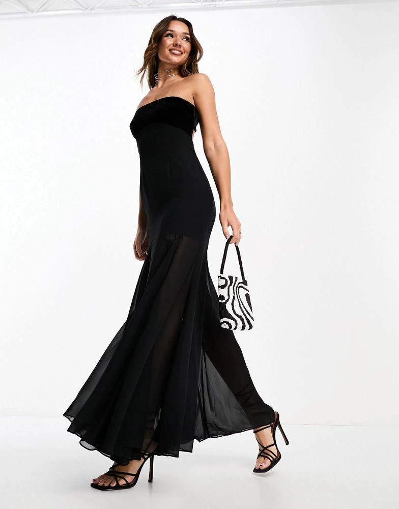 ASOS DESIGN velvet panel bandeau maxi dress with godet skirt in black On Sale Now with Up to 20% Off | Discover Exclusive Deals & Savings at BeyondStyle Authentic ASOS ASOS DESIGN velvet panel bandeau maxi dress with godet skirt in black On Sale Now with Up to 20% Off | Discover Exclusive Deals & Savings at BeyondStyle Authentic ASOS