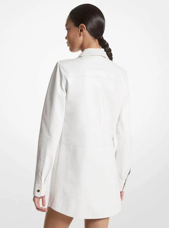 Michael Kors Plongé Leather Lace-Up Shirtdress 2