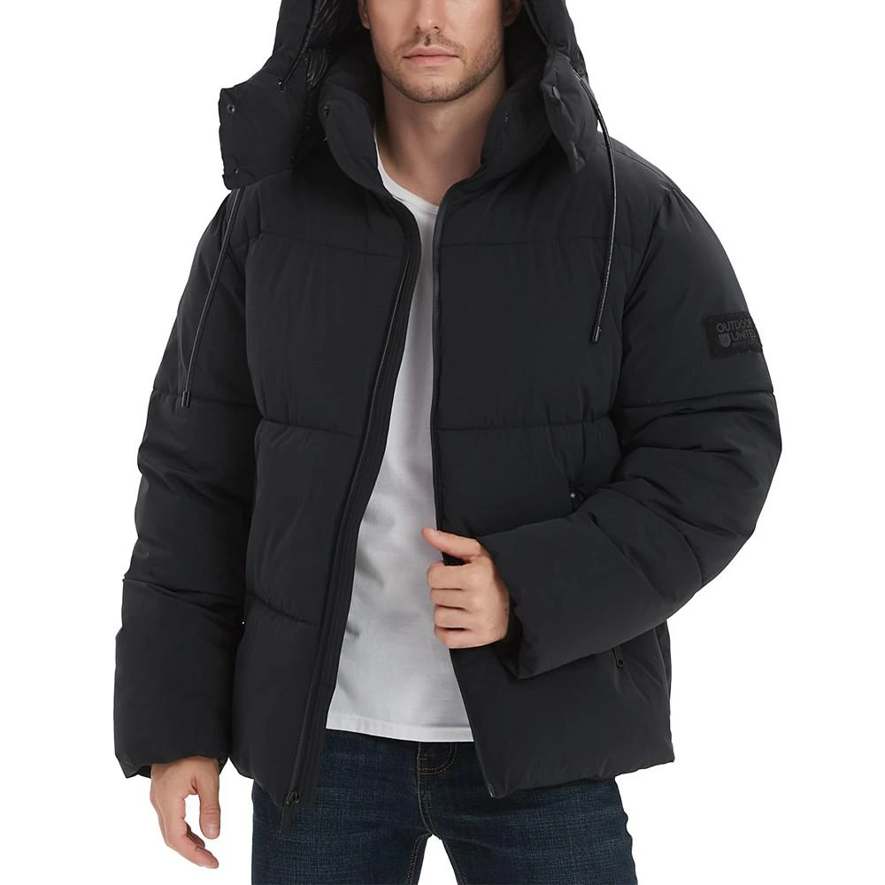 Outdoor United Men's 4-Way Stretch Quilted Puffer Jacket with Detachable Hood 4