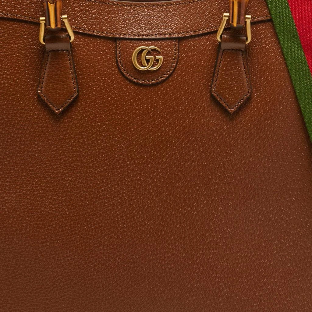 Gucci Gucci Brown Leather Large Bamboo Diana Tote 6