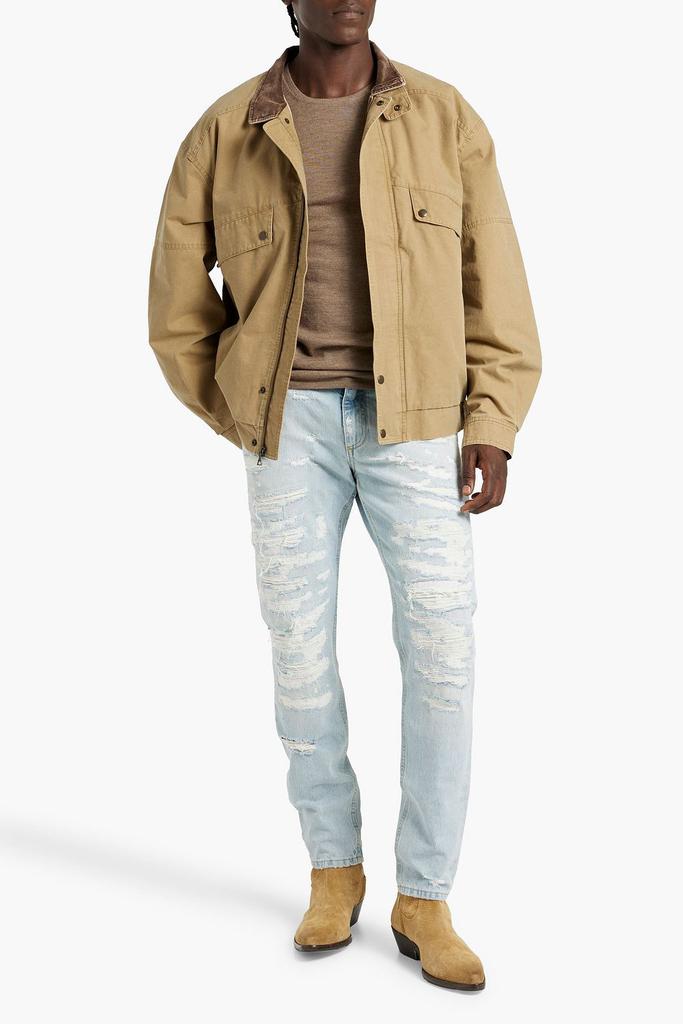 John Elliott Corduroy-trimmed cotton-canvas jacket