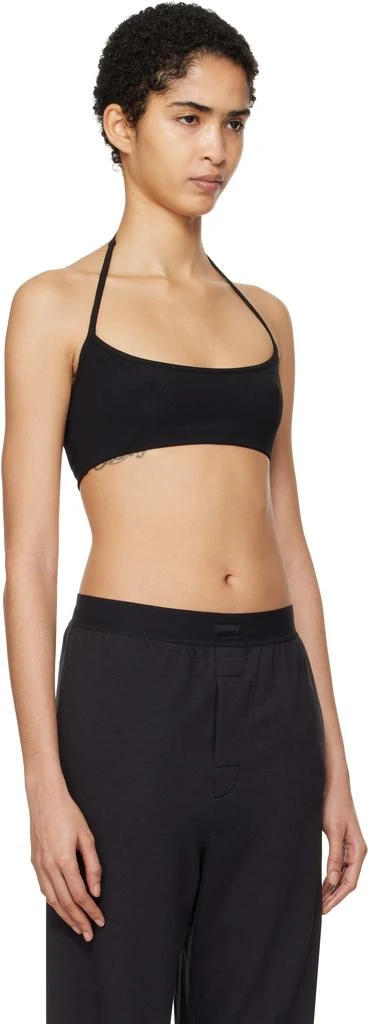 SKIMS Black Soft Lounge Halter Scoop Bralette 2