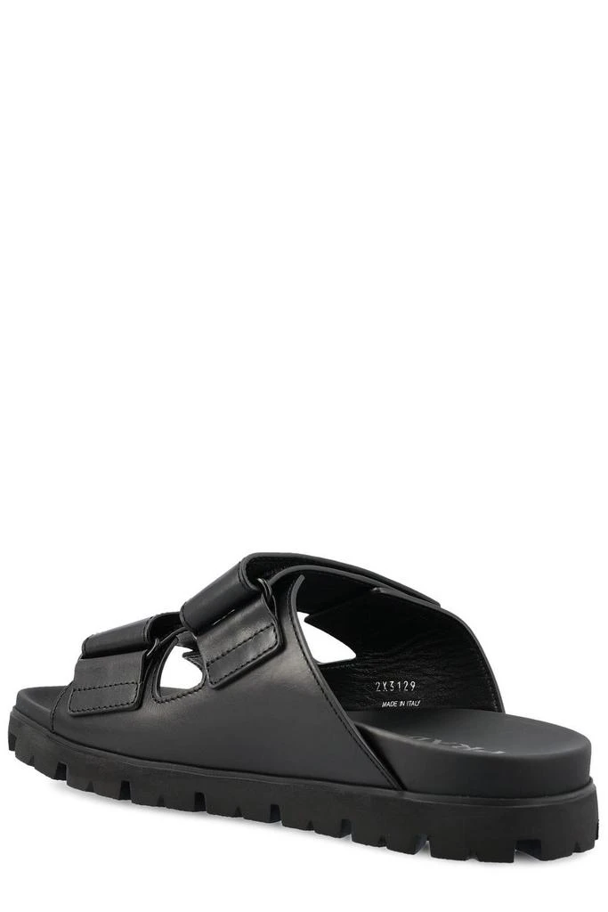 Prada Prada Enamel-Triangle Slip-On Sandals 3